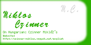 miklos czinner business card